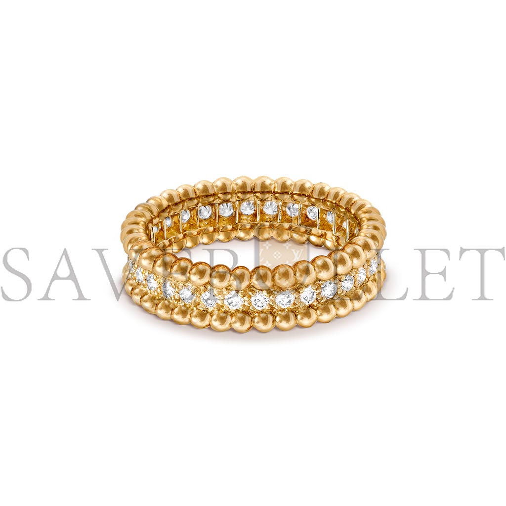 VAN CLEEF ARPELS PERLÉE DIAMONDS RING, 1 ROW - YELLOW GOLD, DIAMOND  VCARP4E100